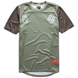 YOUTH FLOWLINE SS JERSEY FLIPPED OLIVE