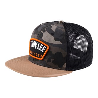 TRUCKER SNAPBACK HAT BOLT BLACK / FOREST CAMO