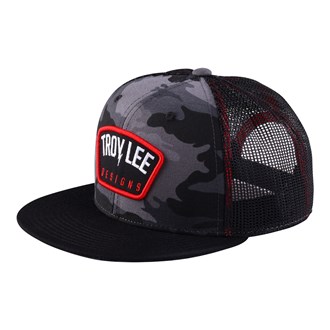 TRUCKER SNAPBACK HAT BOLT BLACK CAMO