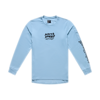 RUCKUS RIDE LONG SLEEVE TEE WAVES DAWN BLUE