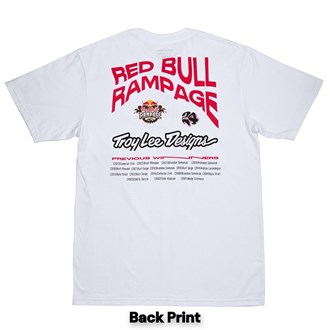 TROY LEE DESIGNS X REDBULL RAMPAGE MIND MELT SHORT SLEEVE TEE WHITE