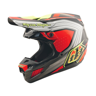 SE5 ECE COMPOSITE HELMET STRIPES BLACK / INFRA RED